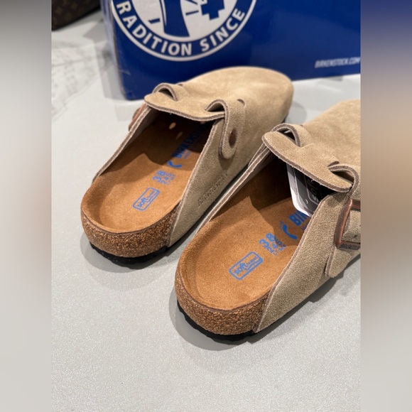 Birkenstock Boston Suede Taupe - Picture 8 of 9